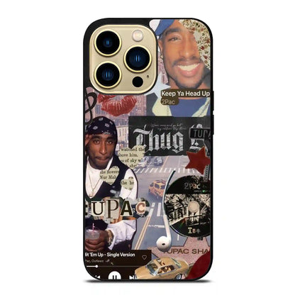 2 Pac Sakur Thug iPhone 14 Pro Max Case