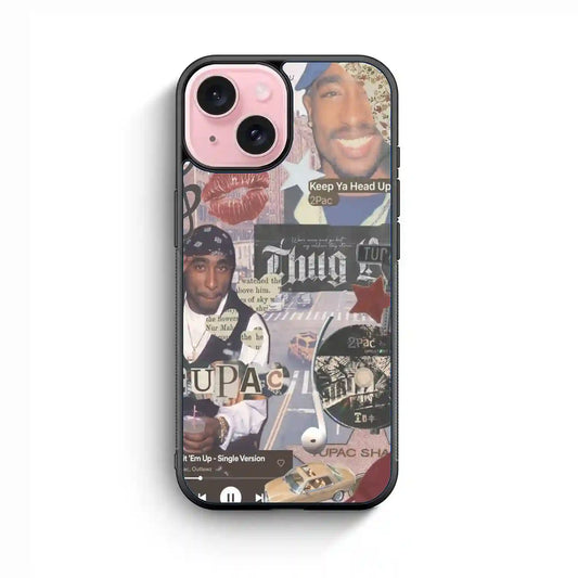 2 Pac Sakur Thug iPhone 15 Case