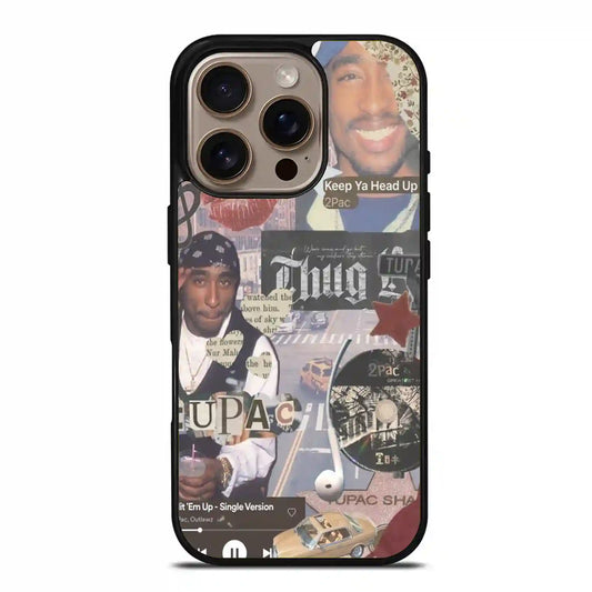 2 Pac Sakur Thug iPhone 16 Pro Max Case