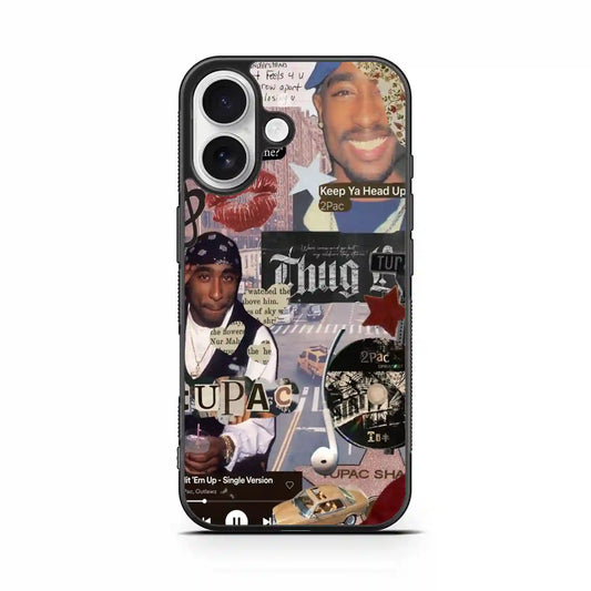 2 Pac Sakur Thug iPhone 16 Case