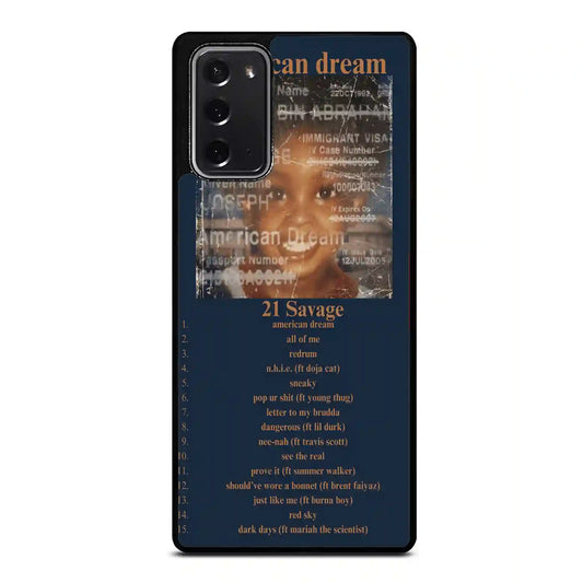 21 Savage American Dream Samsung Galaxy Note 20 Case