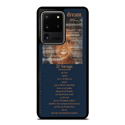 21 Savage American Dream Samsung Galaxy S20 Ultra Case