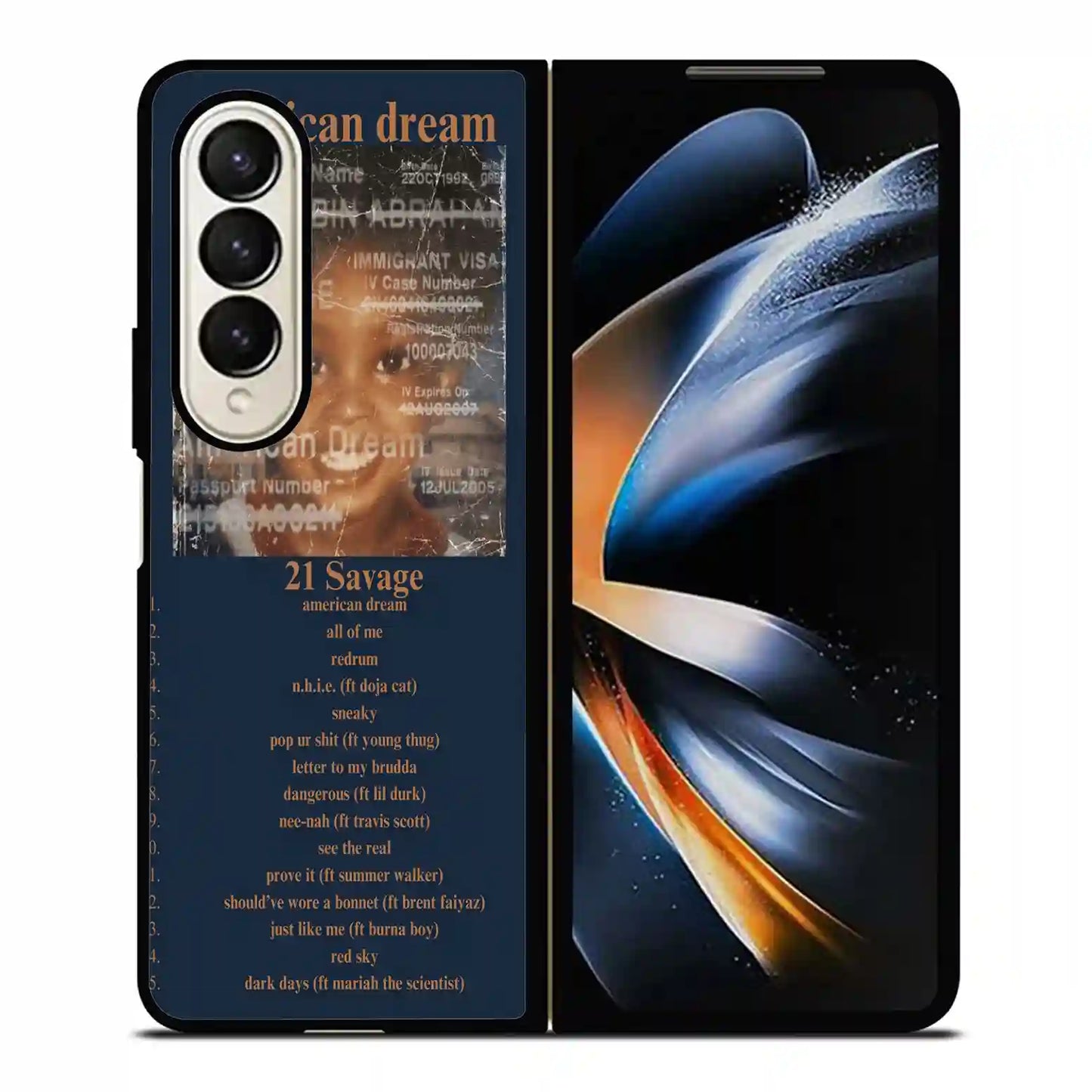 21 Savage American Dream Samsung Z4 Fold Case