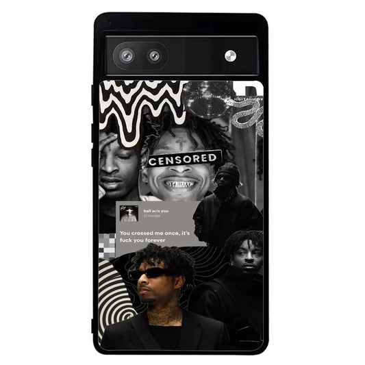 21 Savage Black Google Pixel 6A Case