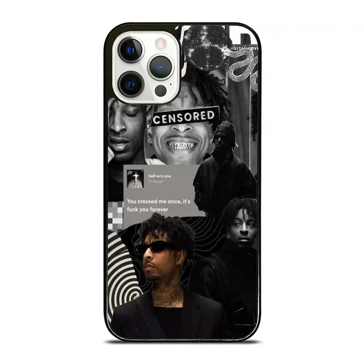 21 Savage Black iPhone 12 Pro Case