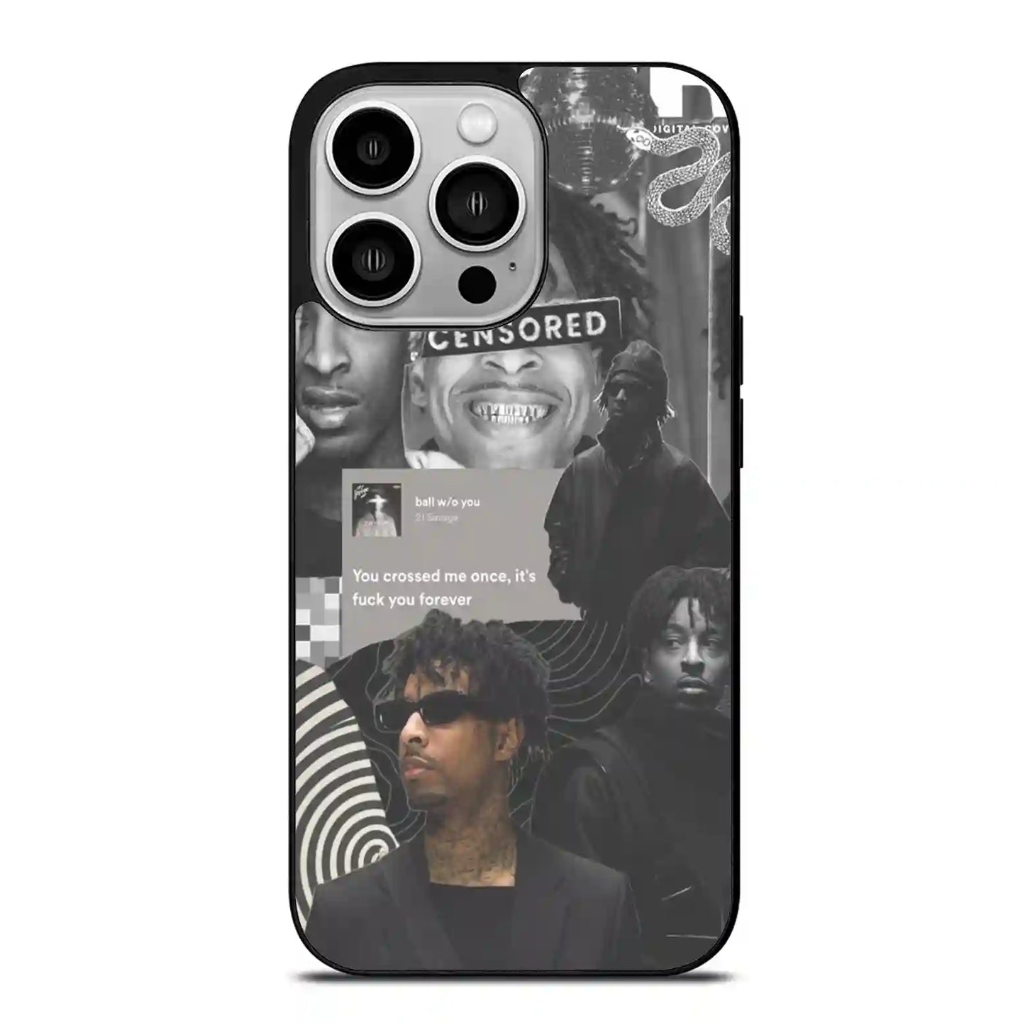 21 Savage Black iPhone 14 Pro Case