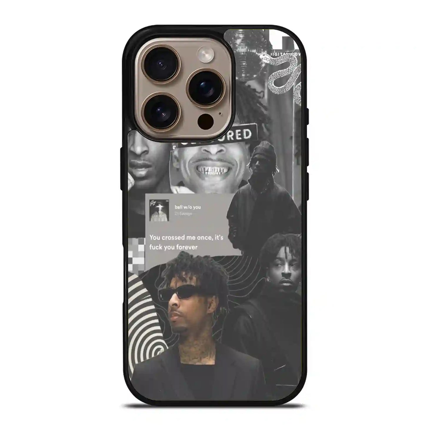 21 Savage Black iPhone 16 Pro Max Case