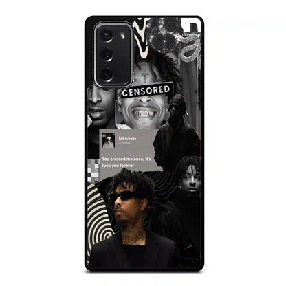 21 Savage Black Samsung Galaxy Note 20 Case