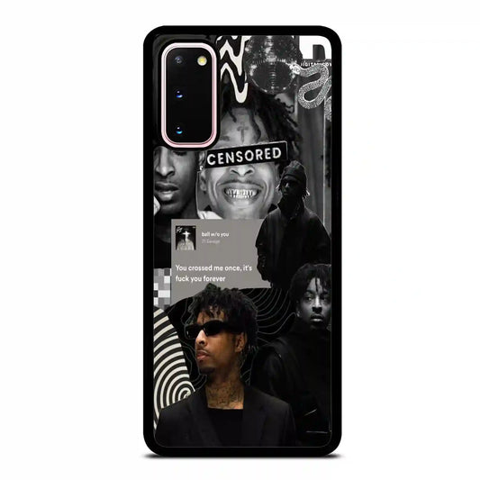 21 Savage Black Samsung Galaxy S20 Case