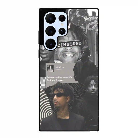 21 Savage Black Samsung Galaxy S22 Ultra Case