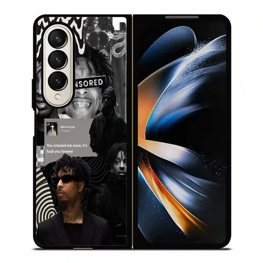 21 Savage Black Samsung Z4 Fold Case