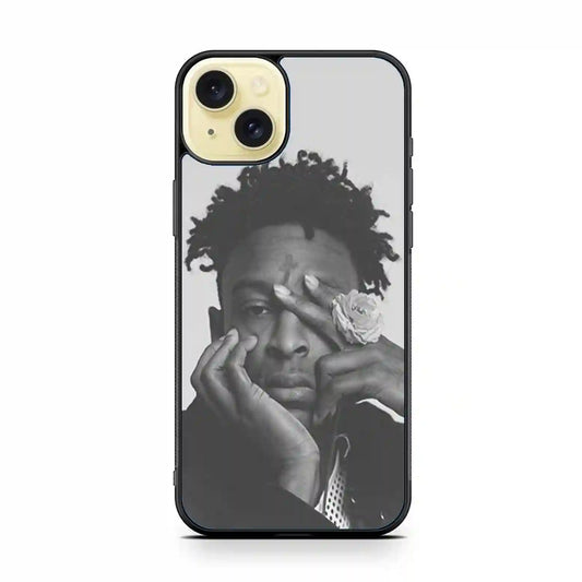 21 Savage Black White iPhone 15 Plus Case