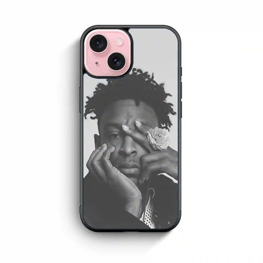 21 Savage Black White iPhone 15 Case