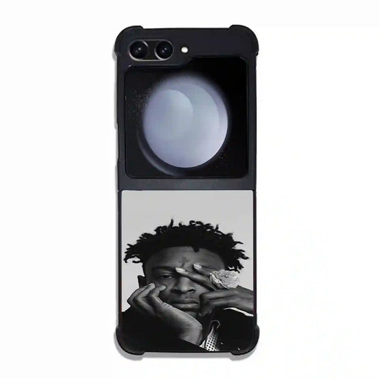 21 Savage Black White Samsung Z6 Flip Case