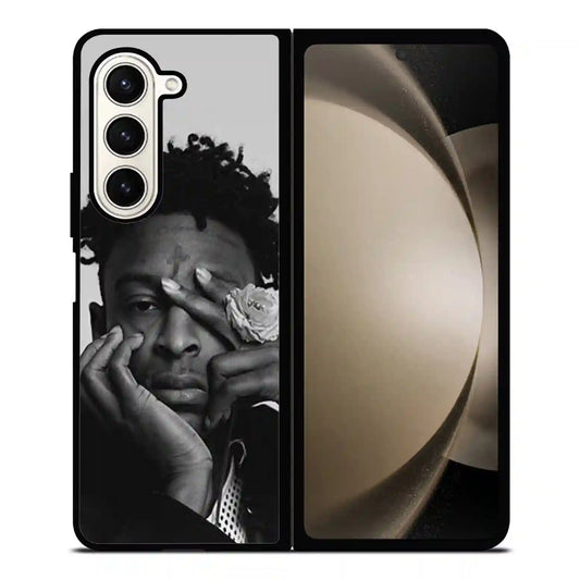 21 Savage Black White Samsung Z5 Fold Case