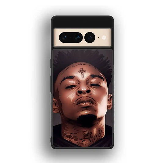 21 Savage Cartoon Face Google Pixel 7 Pro Case