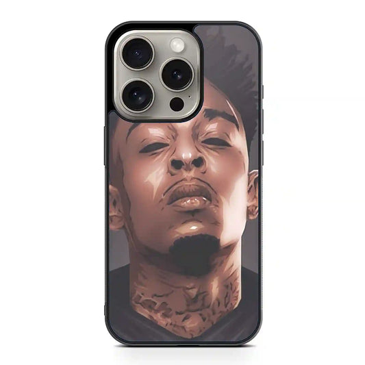 21 Savage Cartoon Face iPhone 15 Pro Max Case