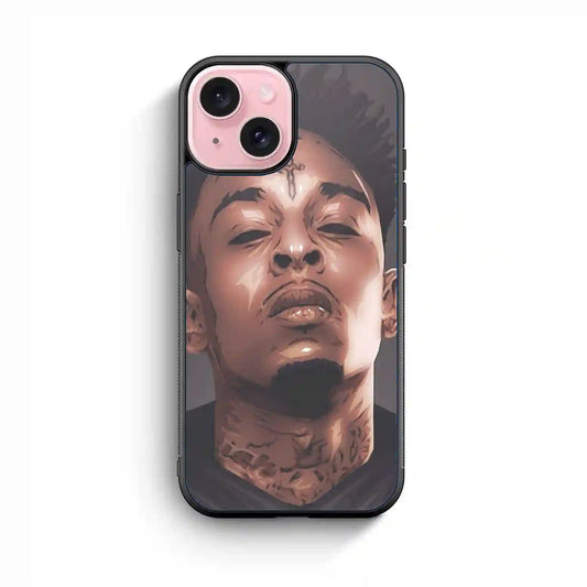 21 Savage Cartoon Face iPhone 15 Case