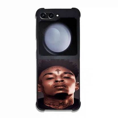 21 Savage Cartoon Face Samsung Z6 Flip Case