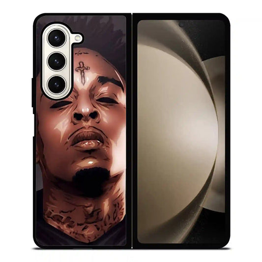 21 Savage Cartoon Face Samsung Z5 Fold Case