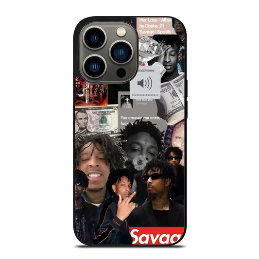 21 Savage Collage Diamon iPhone 13 Pro Case