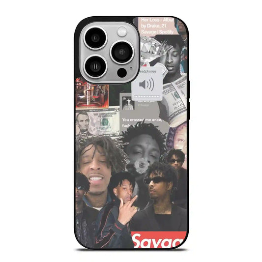 21 Savage Collage Diamon iPhone 14 Pro Case