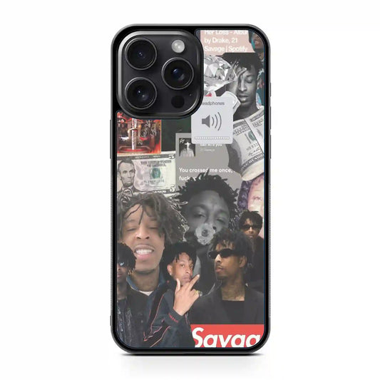 21 Savage Collage Diamon iPhone 15 Pro Case