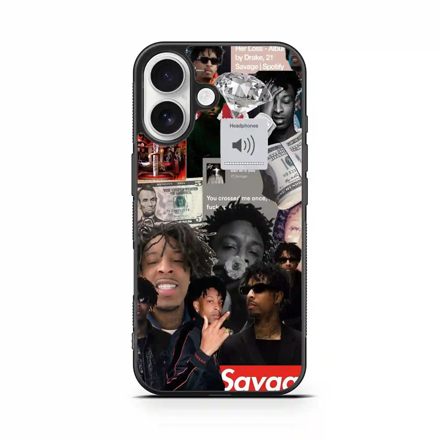 21 Savage Collage Diamon iPhone 16 Case