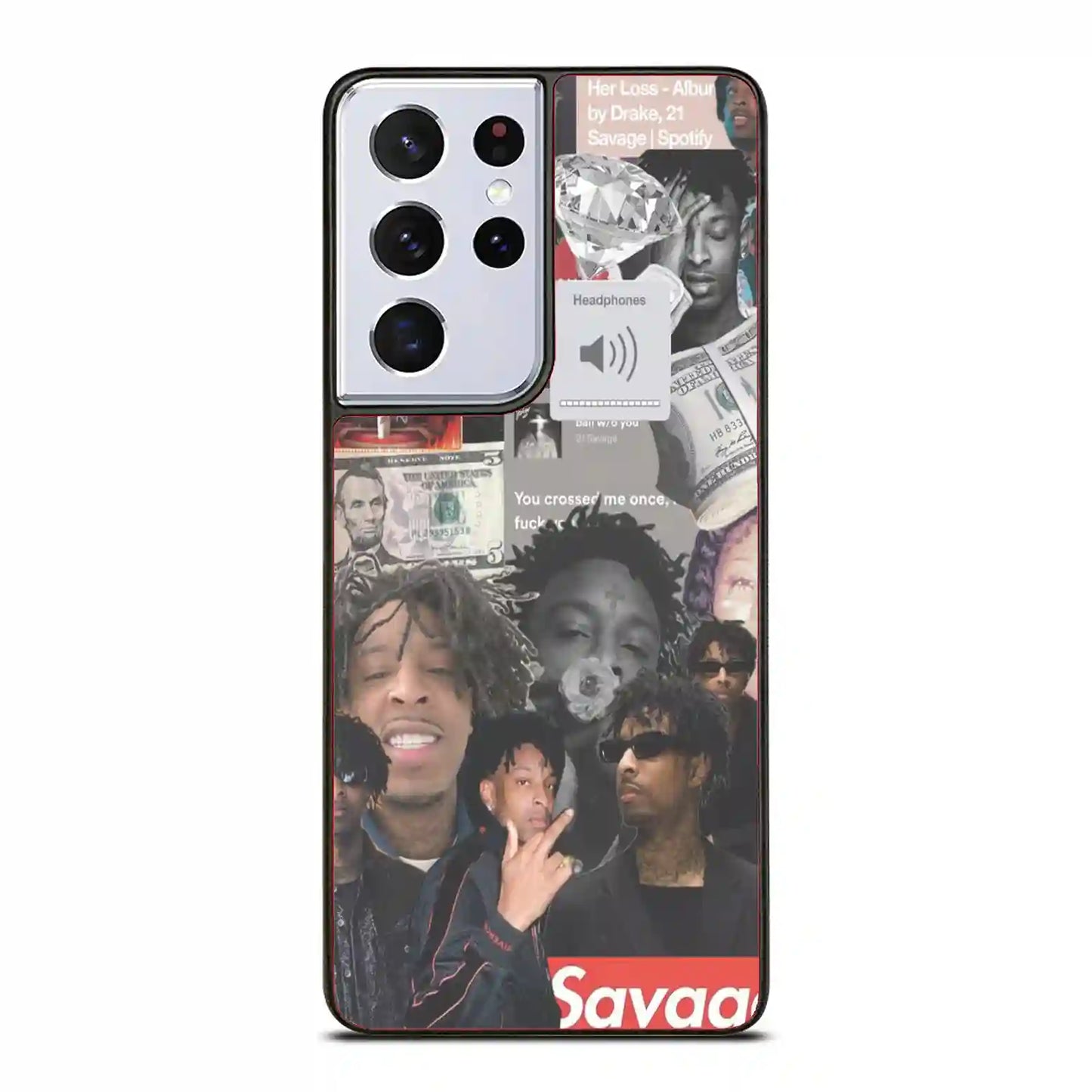 21 Savage Collage Diamon Samsung Galaxy S21 Ultra Case