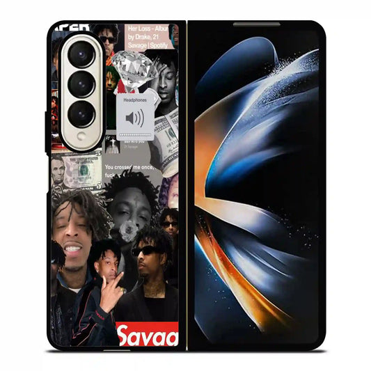 21 Savage Collage Diamon Samsung Z4 Fold Case