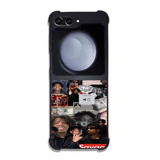 21 Savage Collage Diamon Samsung Z6 Flip Case