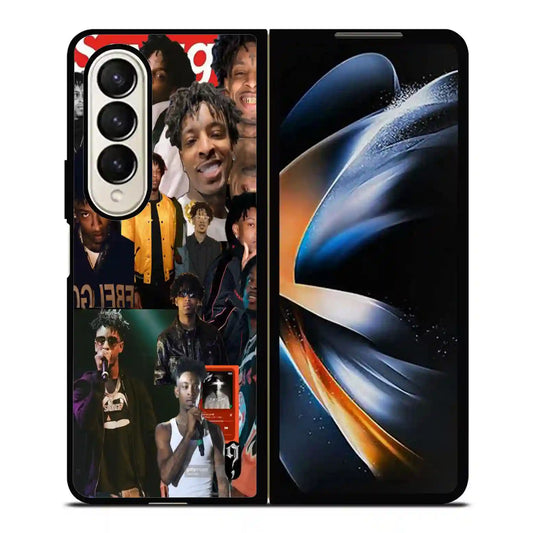 21 Savage Collage Rap Samsung Z4 Fold Case