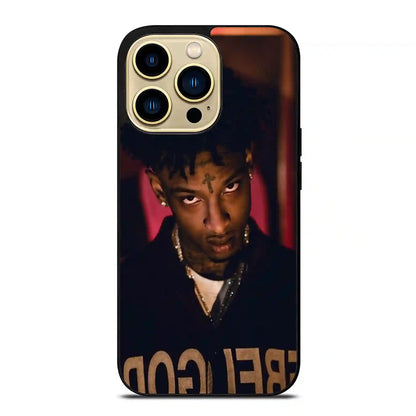 21 Savage Eye Fire iPhone 14 Pro Max Case