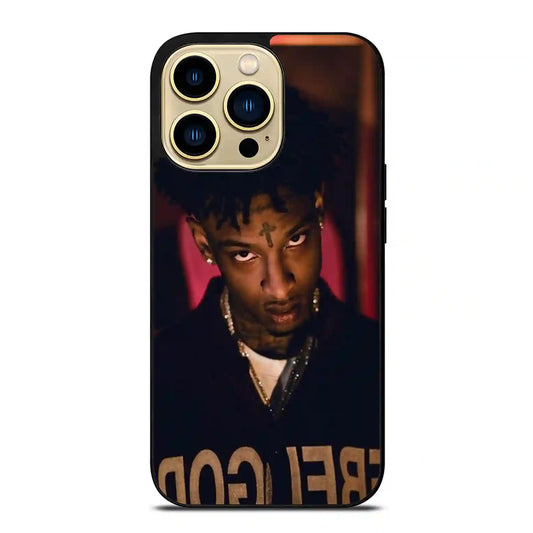 21 Savage Eye Fire iPhone 14 Pro Max Case