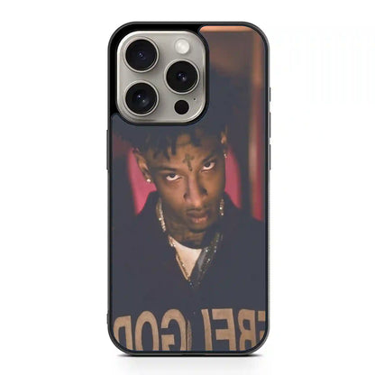 21 Savage Eye Fire iPhone 15 Pro Max Case