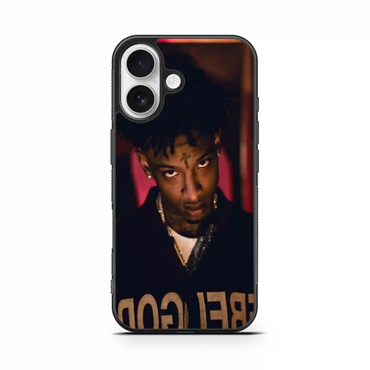 21 Savage Eye Fire iPhone 16 Case