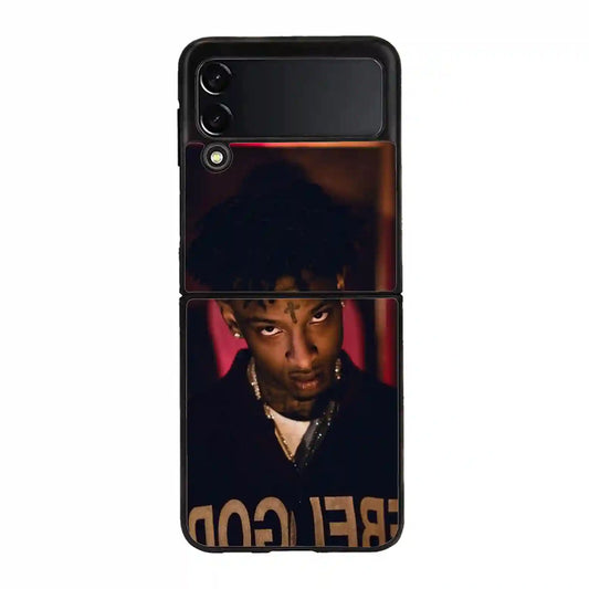 21 Savage Eye Fire Samsung Z4 Flip Case