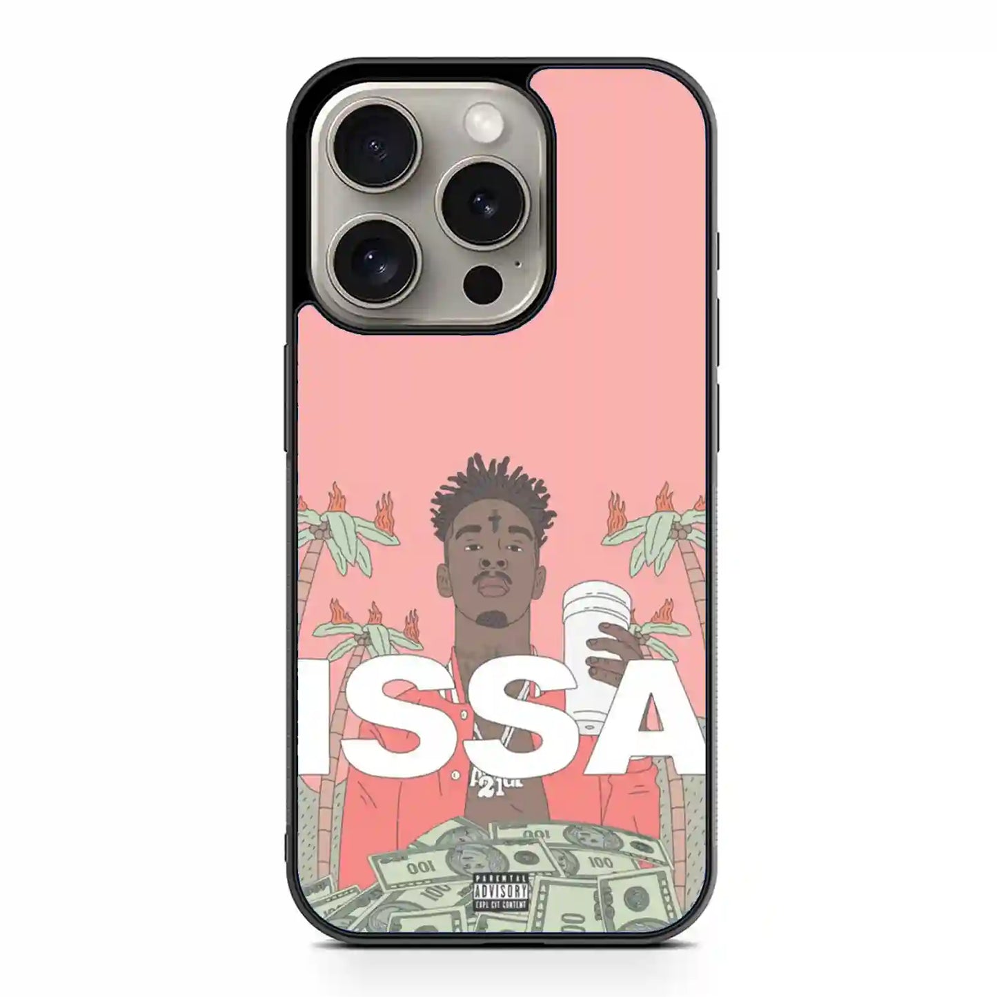 21 Savage Pink Issa iPhone 15 Pro Max Case