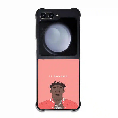 21 Savage Pink Samsung Z6 Flip Case