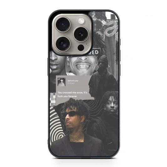 21 Savage Rapper iPhone 15 Pro Max Case