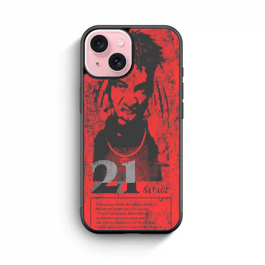 21 Savage Red iPhone 15 Case