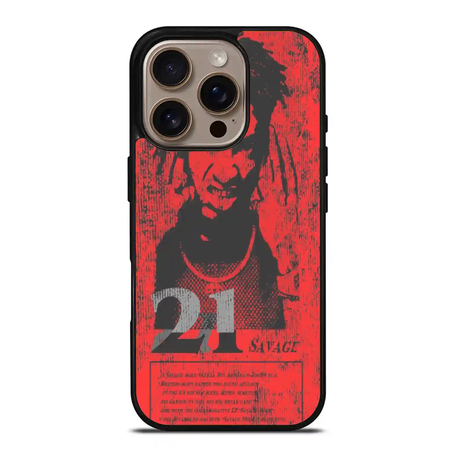 21 Savage Red iPhone 16 Pro Max Case