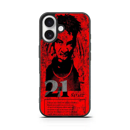 21 Savage Red iPhone 16 Case