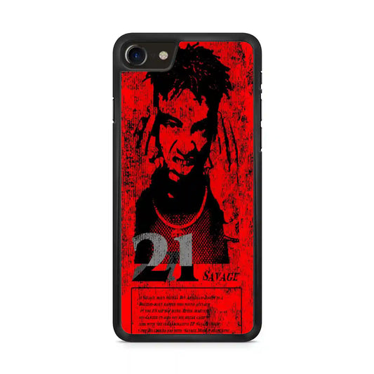 21 Savage Red iPhone SE 2020 Case