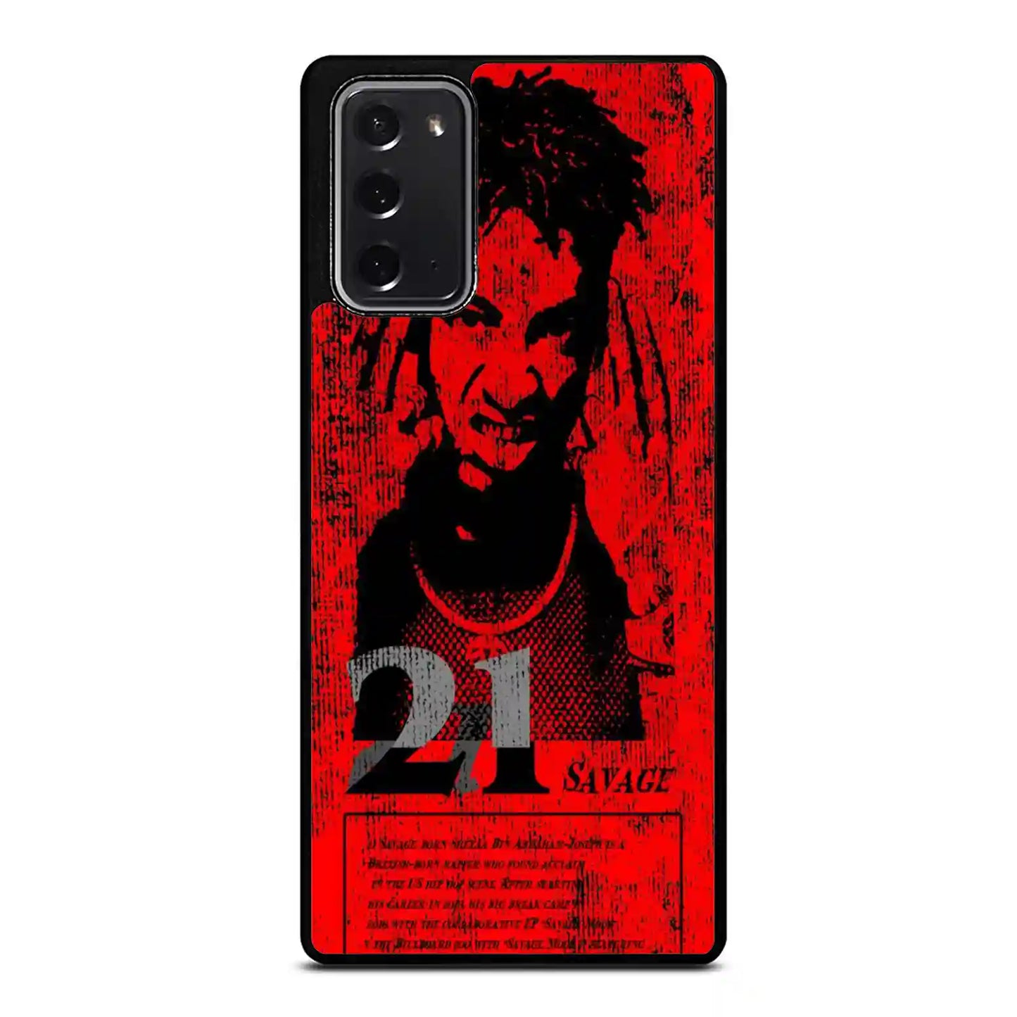 21 Savage Red Samsung Galaxy Note 20 Case