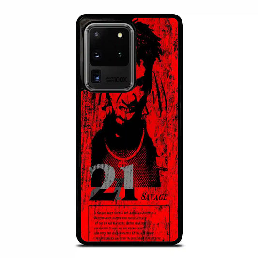 21 Savage Red Samsung Galaxy S20 Ultra Case