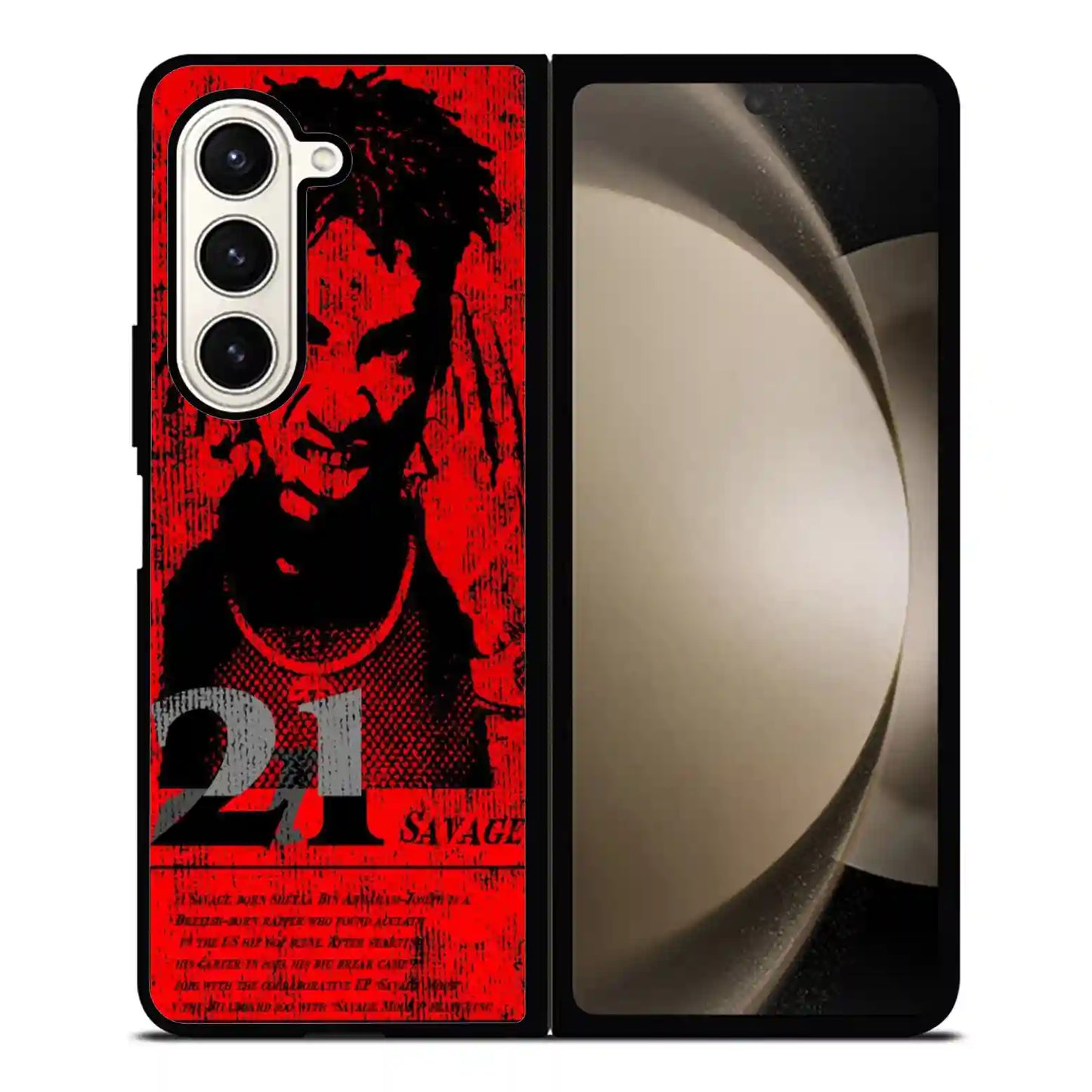 21 Savage Red Samsung Z5 Fold Case