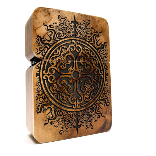 Celtic Knot Engraved Wooden Lighter