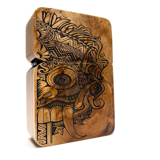 ENGRAVED LIGHTER Rangda the Balinese Demon