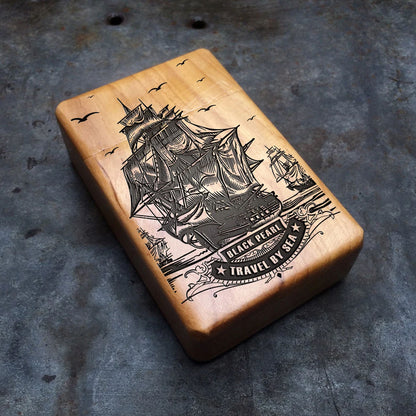 Venom Engraved Handmade Wooden Cigarette Case